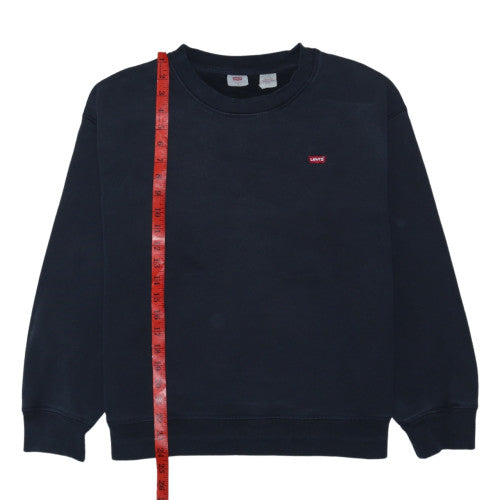 Levi's Men's Black Crew Neck Pullover Sweatshirt Size M Classic Cotton