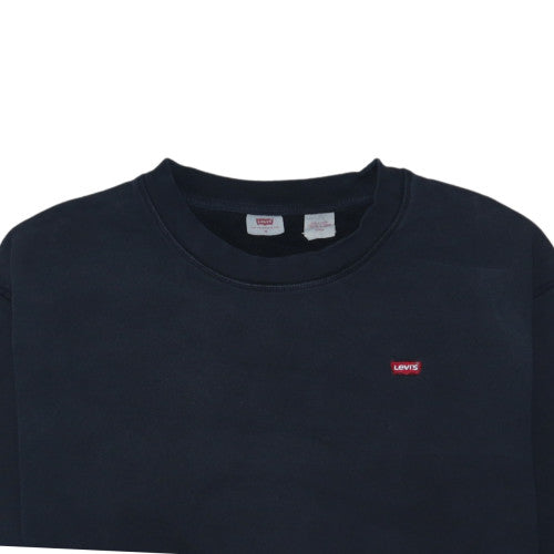 Levi's Men's Black Crew Neck Pullover Sweatshirt Size M Classic Cotton