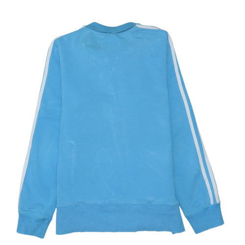 Adidas Women's Blue Full Zip Sweatshirt Size 12 Cotton Blend