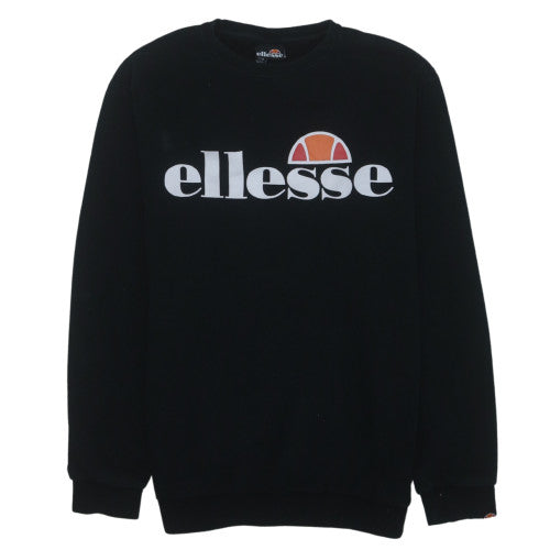 Ellesse Men's Black Regular Fit Logo Pullover Sweatshirt M