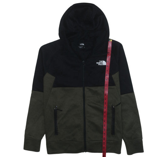 The North Face Mens Black Green Full Zip Hoodie M Outdoor Fleece