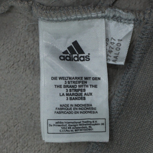 Adidas Men's Beige Pullover Hoodie L Logo Sports Fleece