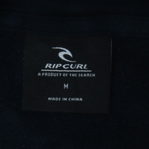 Rip Curl Men's Black Pullover Hoodie M Fleece Surf Logo Sweatshirt