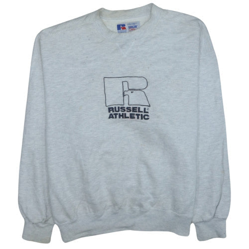 Russell Athletic Men’s Grey Cotton Logo Pullover Sweatshirt L