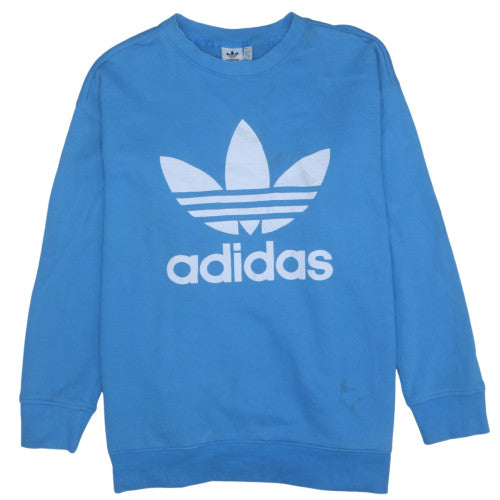 Adidas Mens Blue 4XL Pullover Crew Neck Graphic Sweatshirt