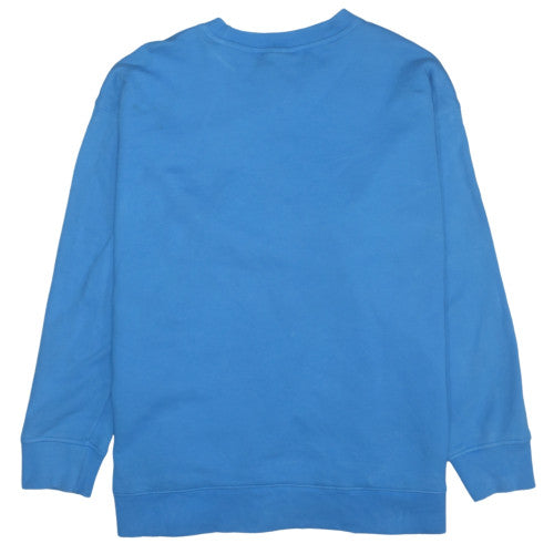 Adidas Mens Blue 4XL Pullover Crew Neck Graphic Sweatshirt