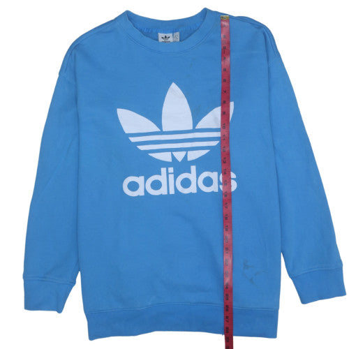 Adidas Mens Blue 4XL Pullover Crew Neck Graphic Sweatshirt
