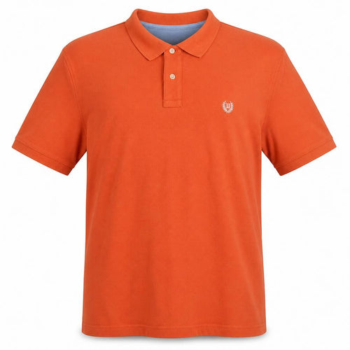 Chaps Men's Orange XL Cotton Short Sleeve Polo Shirt
