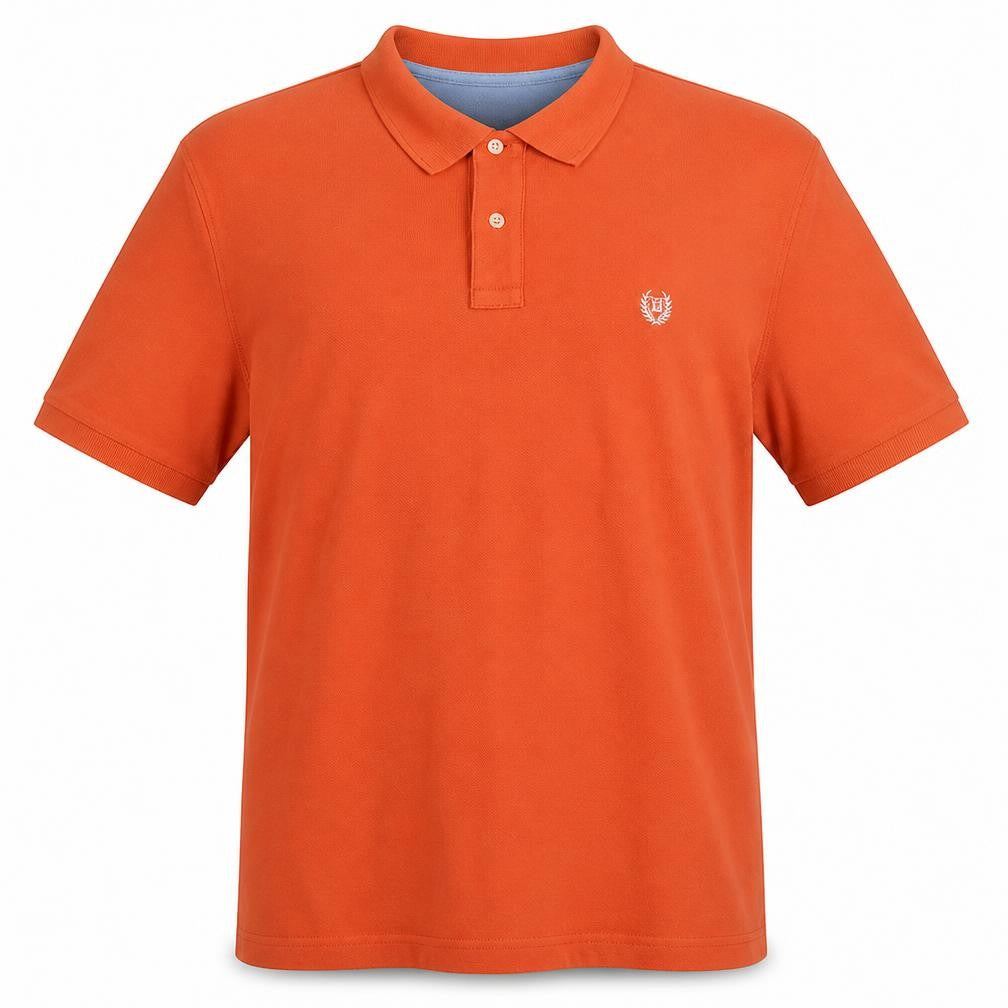 Chaps Men's Orange XL Cotton Short Sleeve Polo Shirt