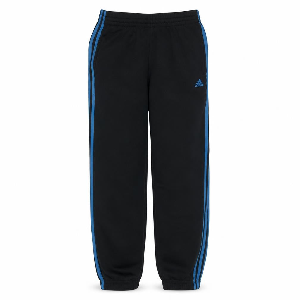 Adidas Boys Black Track Pants 13-14 Years Jogger Cuffed Bottoms Sportswear