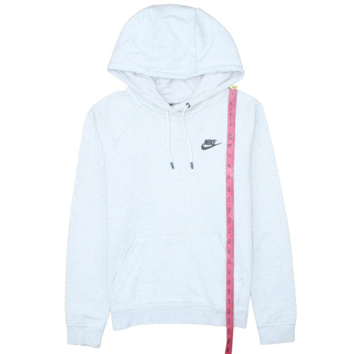 Nike Men's White Pullover Hoodie Small Fleece Logo Sportswear
