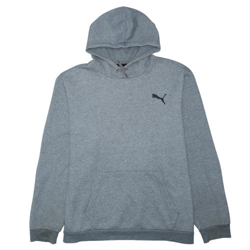 Puma Men’s Grey Pullover Hoodie 2XL Regular Fit Fleece Sportswear
