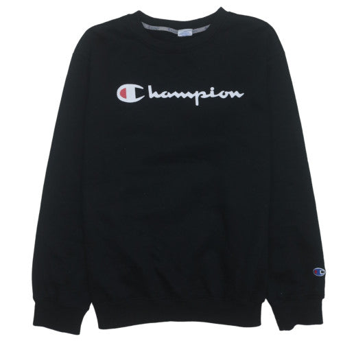 Champion Mens Black 2XL Pullover Sweatshirt Crew Neck Fleece