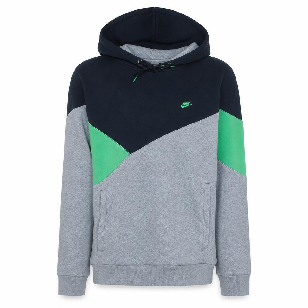 Nike Men’s Grey Pullover Hoodie S Logo Fleece Sportswear