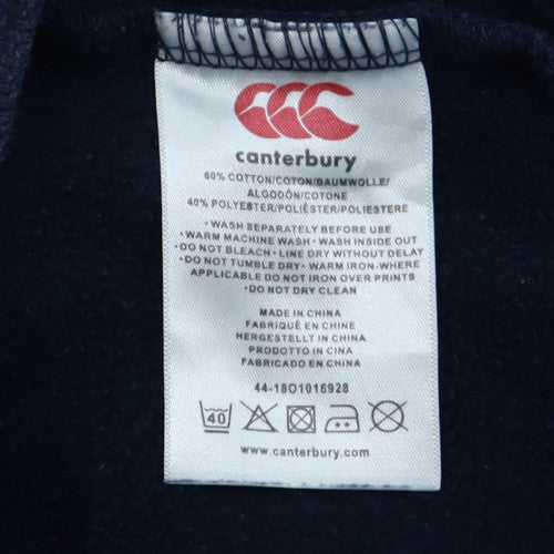 Canterbury Mens Blue Leinster Rugby Pullover Hoodie Size M