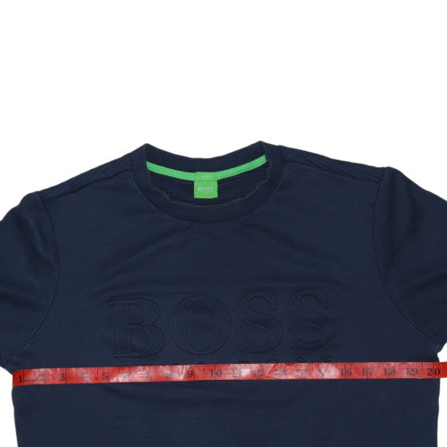 Hugo Boss Men's Blue Slim Fit Logo Crew Neck Sweatshirt M
