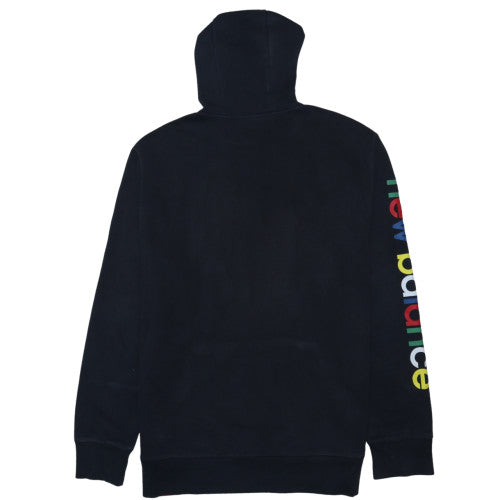 New Balance Men's Black XL Pullover Hoodie with Logo Print