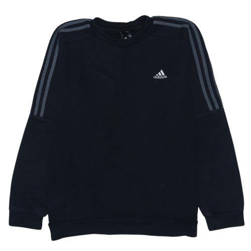 adidas Men's Black M Pullover Fleece Logo Crew Neck Sweatshirt