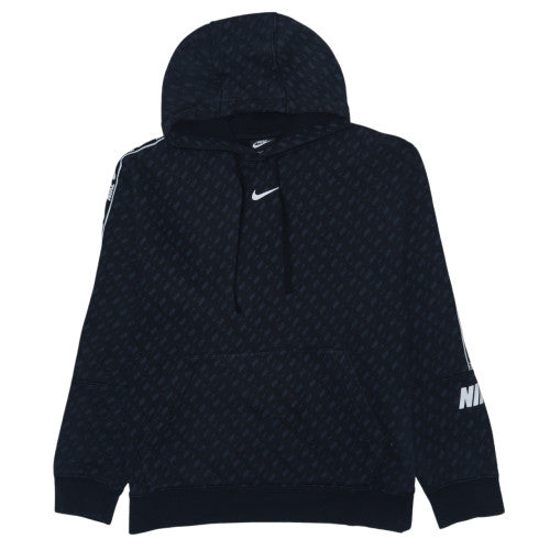 Nike Men's Black Pullover Hoodie L Sports Logo Standard Fit