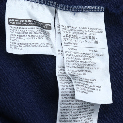 Levi's Men's Blue Red Logo Pullover Hoodie Size L