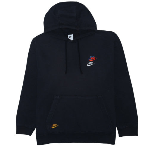 Nike Men's Black Pullover Hoodie 2XL Embroidered Logo Fleece Sweatshirt