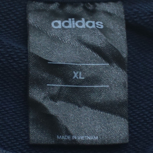 adidas Men's Blue XL Crew Neck Pullover Sweatshirt