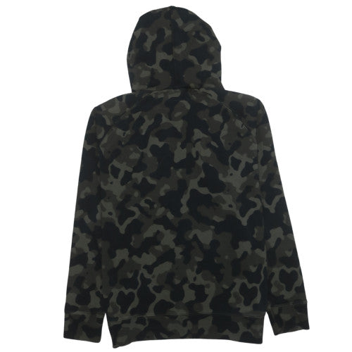 Hugo Boss Men's Green Camouflage Pullover Hoodie Size L Cotton Blend
