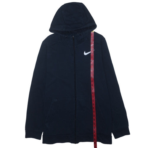 Nike Men’s Black Full Zip Hoodie L Sports Dri-FIT Sweatshirt
