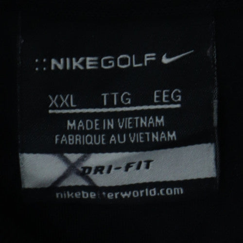 Nike Golf Men's Black Dri-Fit Polo Shirt 2XL Moisture Wicking