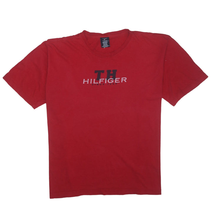 Tommy Hilfiger Men's Red 2XL Classic Logo Cotton T-Shirt