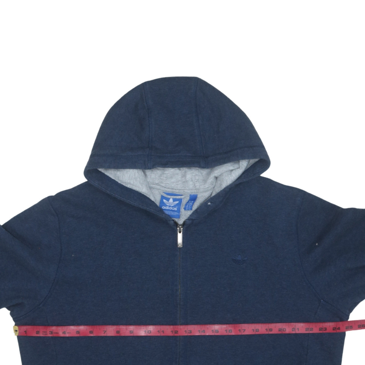 Adidas Mens Blue Full Zip Hoodie XL Regular Fit