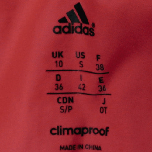 adidas Womens Pink Hooded ClimaProof Windbreaker Jacket Size 10