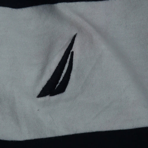 Nautica Men's Blue 2XL Colourblock Cotton Crew Neck T-Shirt