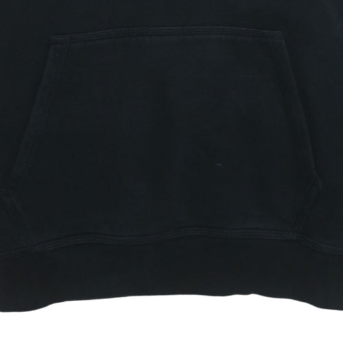 Nike Mens Black Pullover Hoodie L Regular Fit Cotton Fleece
