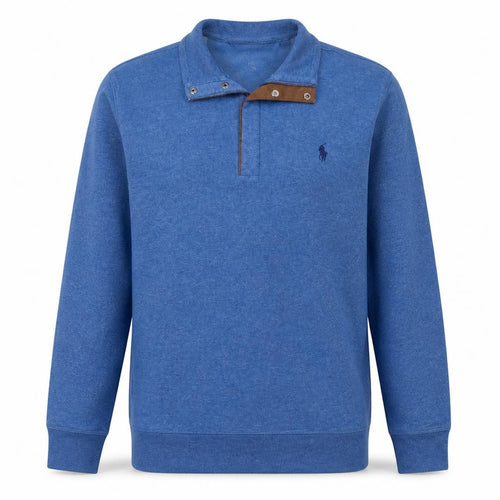 Ralph Lauren Polo Golf Blue Men's L Henley Sweatshirt Classic Collar