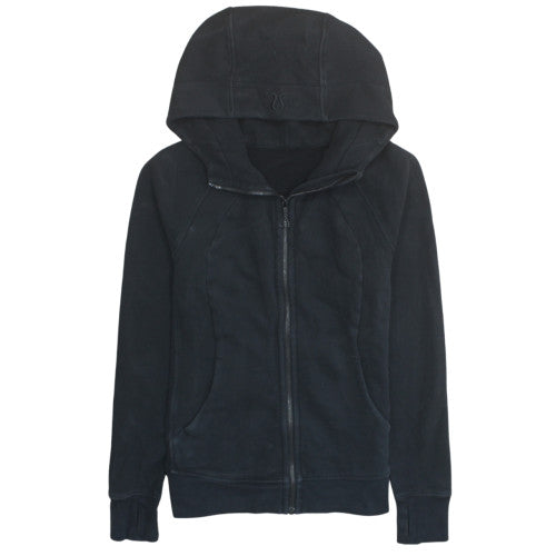 Lululemon Unisex Black Full Zip Hoodie Fleece Size M