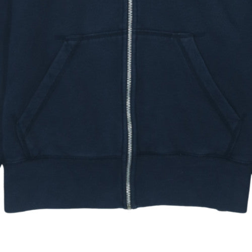 Nike Men's Blue Full Zip Hoodie L Regular Fit Logo Sweatshirt
