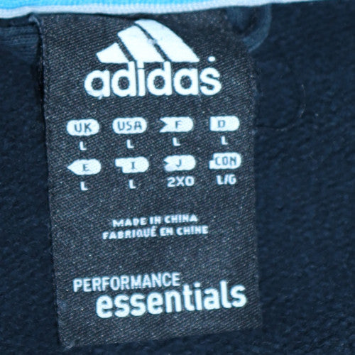 Adidas Men’s Black Full Zip Hoodie L Sports Fleece Jacket