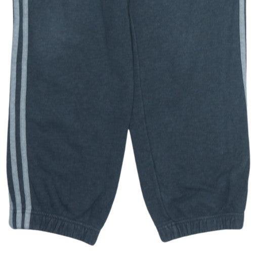 Adidas Men's Blue Track Pants Small Regular Fit Side Stripe Activewear