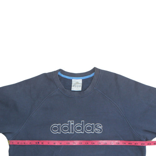 Adidas Men's Blue XL Crew Neck Pullover Sweatshirt Logo Sportswear