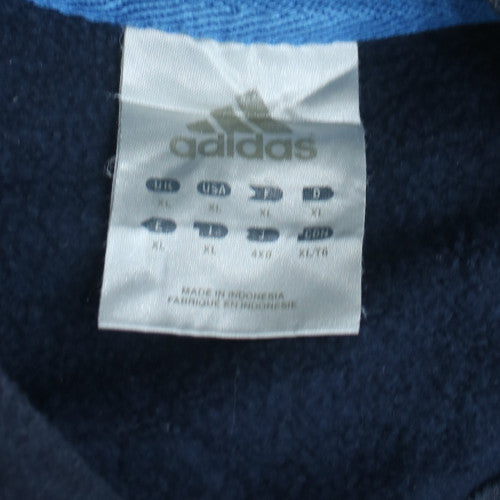 Adidas Men's Blue XL Crew Neck Pullover Sweatshirt Logo Sportswear