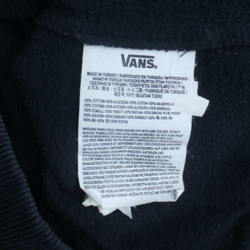 Vans Womens Black Pullover Hoodie M Animal Print Logo Off The Wall