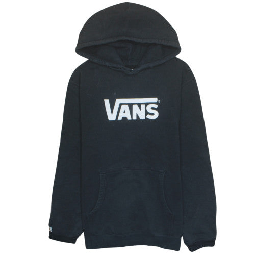 Vans Men's Black Pullover Hoodie M Regular Fit Logo Fleece Sweatshirt