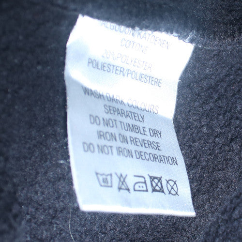 Vans Men's Black Pullover Hoodie M Regular Fit Logo Fleece Sweatshirt