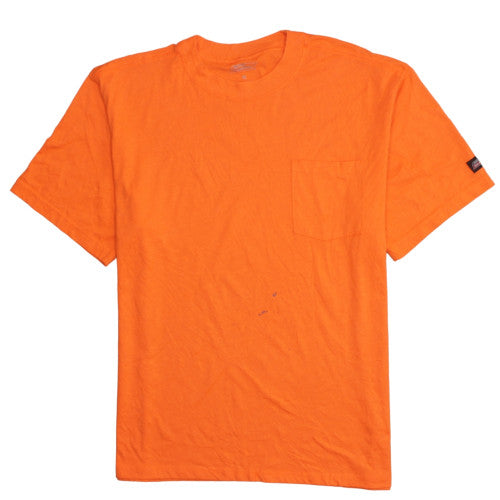 Dickies Men's Orange Crew Neck Short Sleeve Work T-Shirt XL