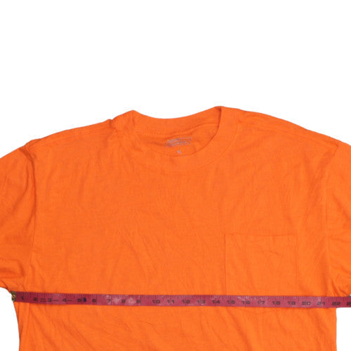 Dickies Men's Orange Crew Neck Short Sleeve Work T-Shirt XL