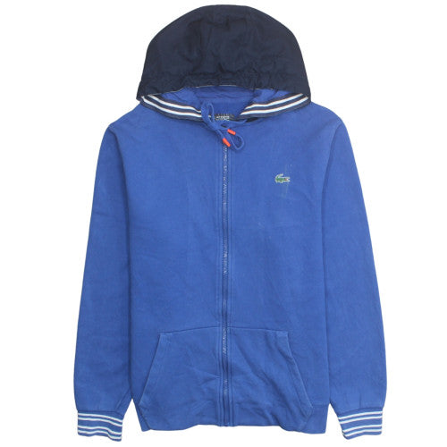 Lacoste Sport Men's Blue 2XL Full Zip Hoodie Lightweight Cotton Blend