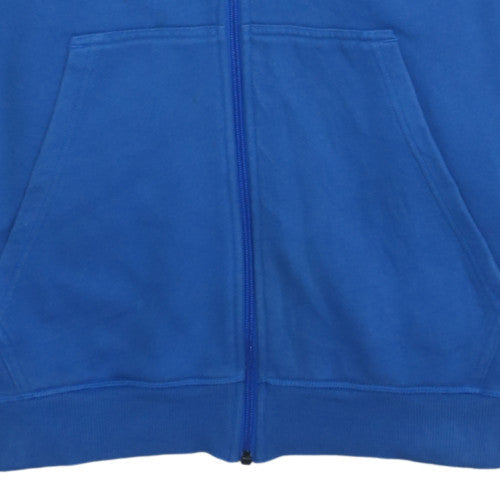 adidas Men Blue Full Zip Hoodie XL Fleece Sportswear Sweatshirt
