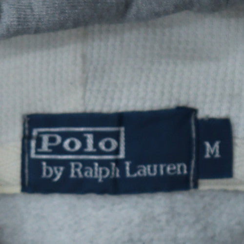 Ralph Lauren Men's Grey Full Zip Hoodie Size M Cotton Logo