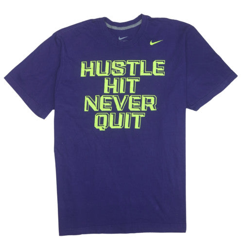 Nike Men's Purple Graphic T-Shirt XXL Regular Fit Cotton Crew Neck